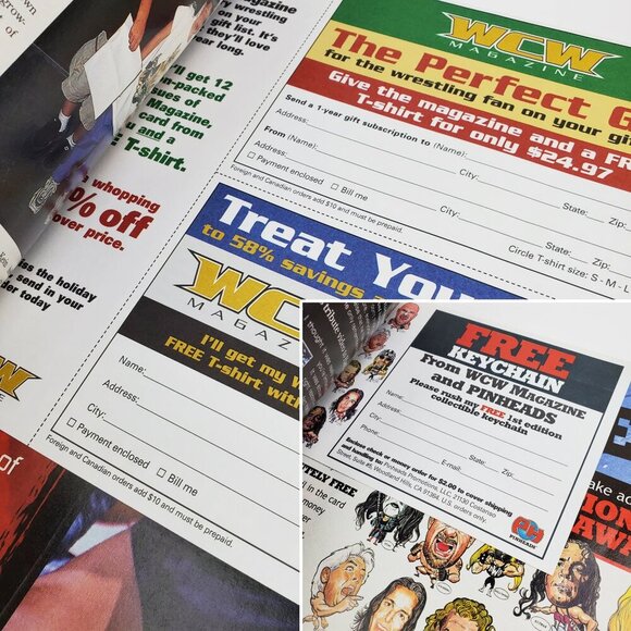 WCW Wrestling Magazine VTG 1999 Sting Bret Hitman Hart Goldberg Fall Brawl 90s - Picture 10 of 10